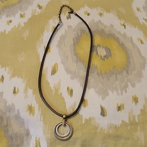 Lia Sophia Tuacany Leather cord necklace